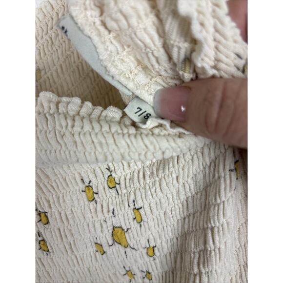 The Campamento SUNS Girls Dress Sz 7/8 Off White Cotton Summer Sun Beach Easter - Picture 9 of 11